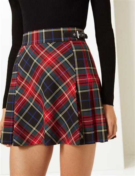 Checked Kilt Mini Skirt Mands Collection Mands Mini Skirts Tartan Fashion Skirts