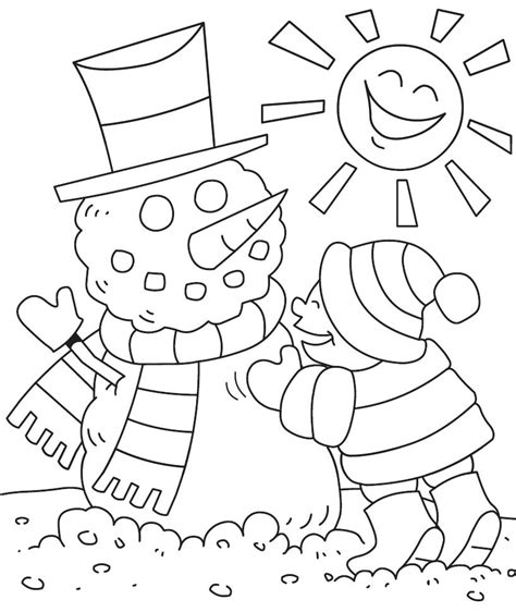 The third january coloring sheet features a pair of snowpeople. Free Printable Winter Coloring Pages For Kids