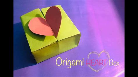 How To Make Origami Heart Box Youtube