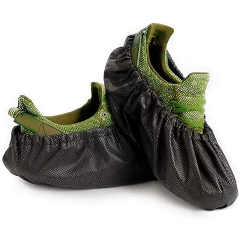 Disposable Shoe Covers For Indoors Non Slip 15 Pack Of 100 Black Shoe