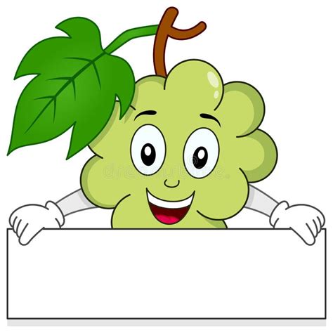 Funny Bunch Of Grapes Smiling Character Stock Vector Illustration Of
