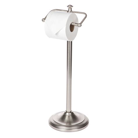 Better Homes And Gardens Free Standing Toilet Paper Roll Holder Satin Nickel Finish