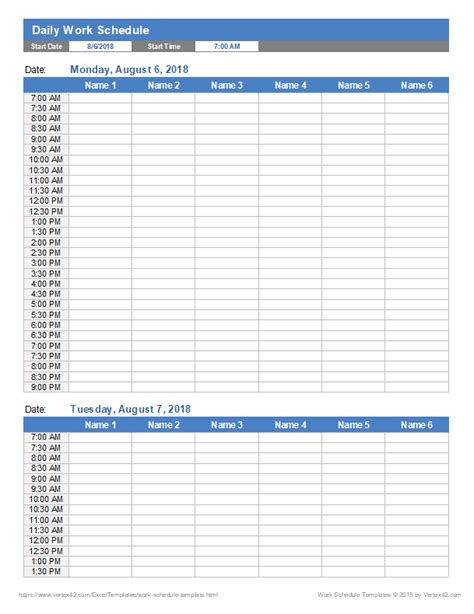 Daily Work Schedule Format In Excel Mail Merge Word From For Labels