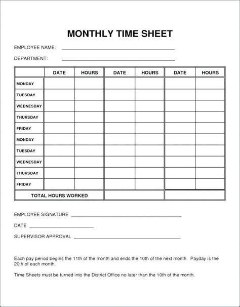 Time Card Template Pdf Best Of 15 Blank Timesheets