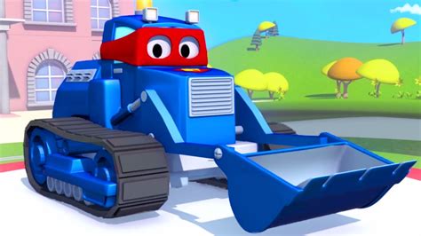 Carl The Super Truck And The Bulldozer In Car City Trucks Cartoons