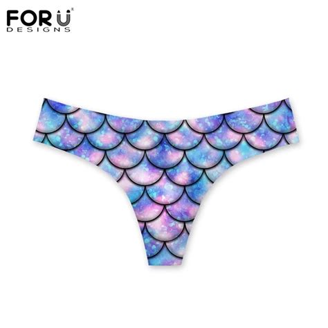 Forudesigns Colorful Mermaid Pattern Women Underwear Sexy Lingerie