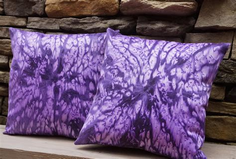 Deep Purple Pillows Tie Dye Pillow Boho Decor Bohemian Etsy