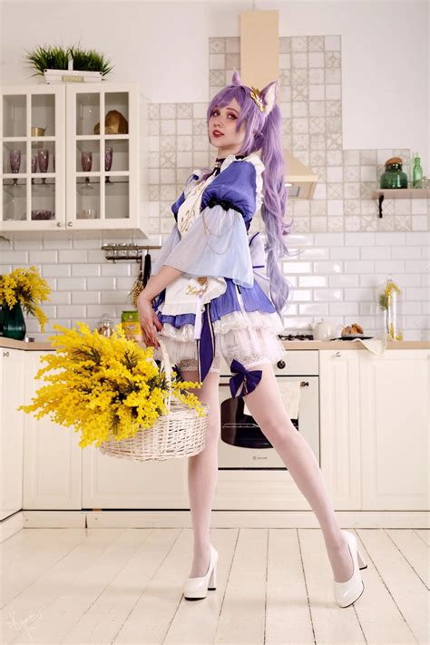 my maid keqing cosplay r keqingmains