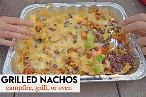 Grilled Nachos Recipe Made On A Grill Or Over The Campfire