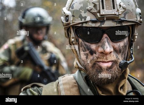 Close Up Portrait Of Norwegian Armed Forces Special Command Fsk Male