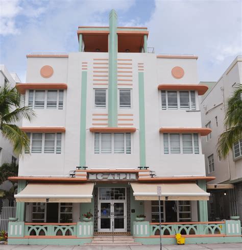 Miami Beach Art Deco And Streamline Moderne Hotel Buildings