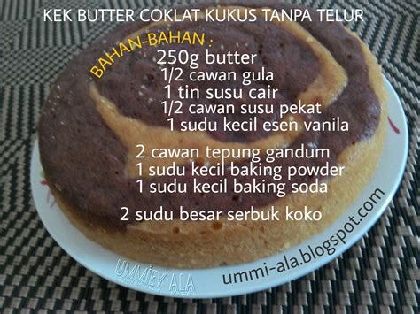 Kek coklat tanpa telur eggless butterless and milkless choc cake source: uMMiey aLa: kek butter coklat kukus tanpa telur