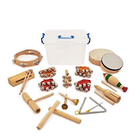 15pc Ks2 Drum And Jingle Classroom Percussion Set By Gear4music At