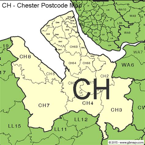 Chester Postcode Area And District Maps In Editable Format