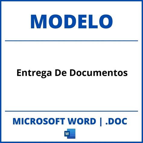 Protocolo De Entrega De Documentos Word