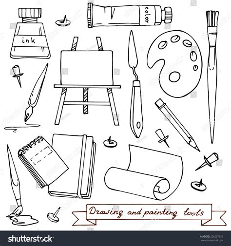 Drawing Painting Tools Vector Illustration Art Stock Vector 226257931