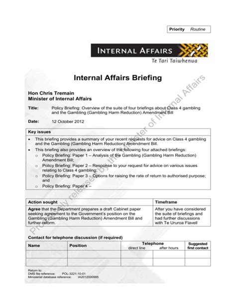 Template For Briefing Paper How To Write A Good Briefing Note