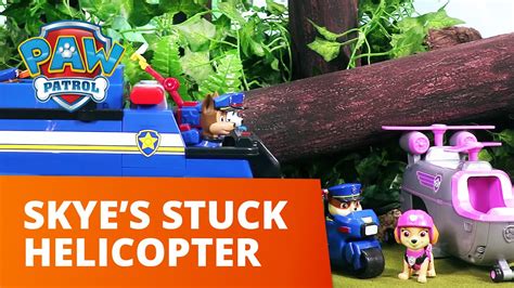 Paw Patrol Chases Ultimate Police Cruiser Helps Skyes Stuck