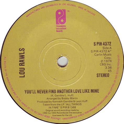 Lou Rawls Youll Never Find Another Love Like Mine 1976 Vinyl