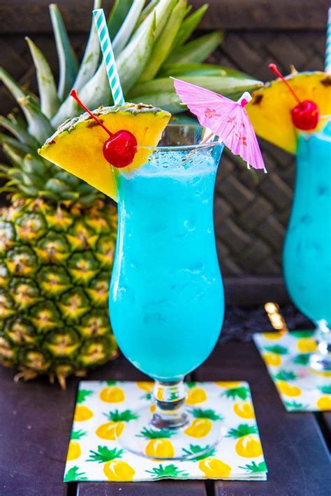 The Blue Hawaiian Cocktail Hawaiian Cocktails Hawaiian Drinks Blue Hawaiian Drink