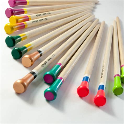 Straight Wooden Knitting Needles With A Colorful Look An