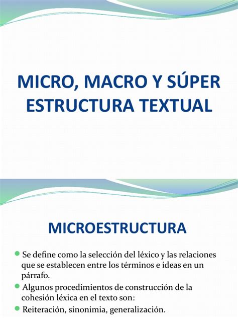 Micro Macro Y Súper Estructura De Los Textos Pdf