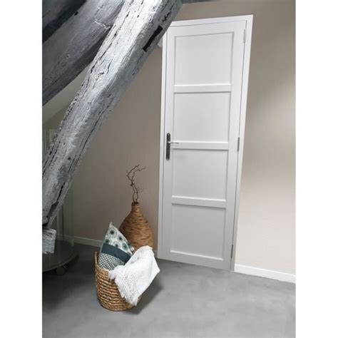 Bloc Porte Tamera En Enrobe Blanc H X L Poussant Droite X Blanc Cdiscount Bricolage