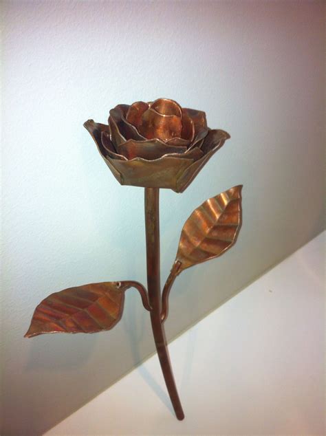 Hand Crafted Copper Rose Copper Rose
