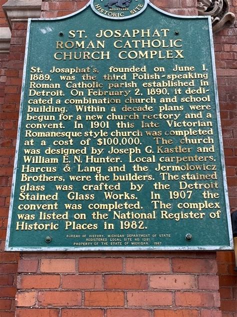 St Josaphat Roman Catholic Church Complex Historical Marker