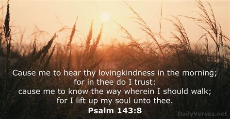 Cause Me To Hear Thy Lovingkindness In The Morning For In Thee Do I