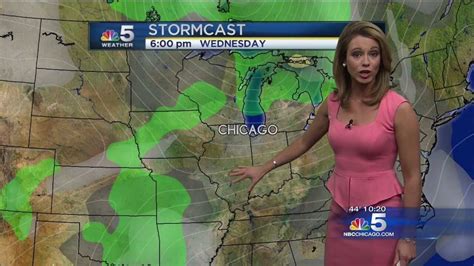 Cheryl Scott Doing The Chicago Weather Report In A Pink Dress Tvnewsbabes