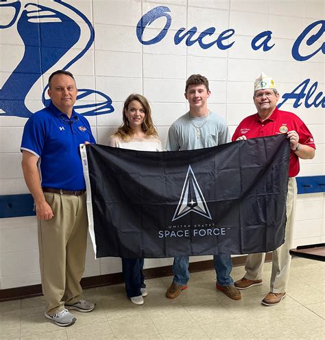 Post 79 Provides Space Force Flag To Wesson Attendance Centerhigh School