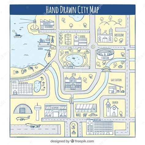 Free Vector Hand Drawn City Map