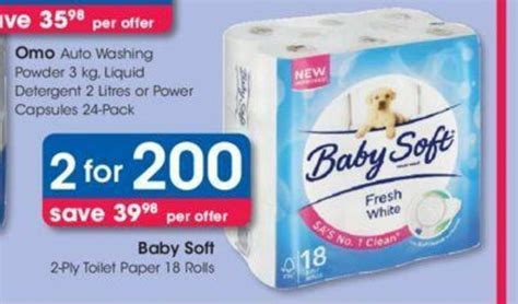 Baby Soft Ply Toilet Paper Rolls Offer At Clicks