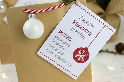 Die weihnachtsfeier beginnt am 24. DIY - 15 Minuten Weihnachten in der Tüte - Geschenkidee zu ...