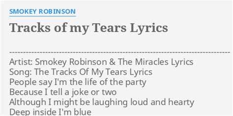 tracks of my tears lyrics by smokey robinson