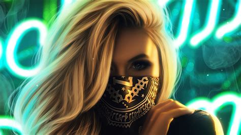 Girls With Mask Wallpapers Wallpaper Cave