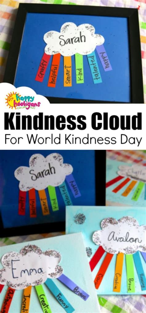 Framed Kindness Cloud Craft For World Kindness Day Happy Hooligans