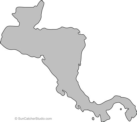 Outline Of Central America Png Download Ubicacion De Honduras En El