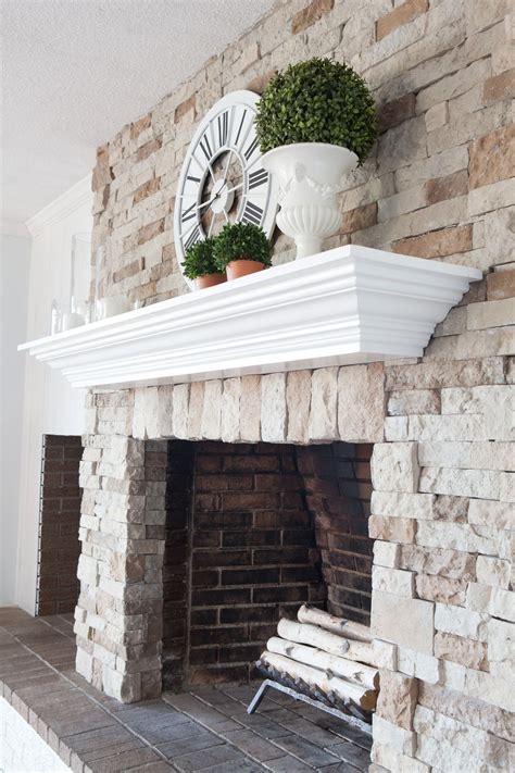 Diy Stone Fireplace Makeover