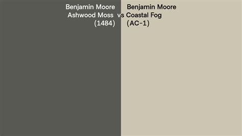 Benjamin Moore Ashwood Moss Vs Coastal Fog Side By Side Comparison