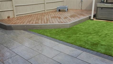 Laying paving directly on to soil. Lay Artificial Grass Over Crazy Paving / Pavers + Artificial Grass Design Ideas & Inspiration ...