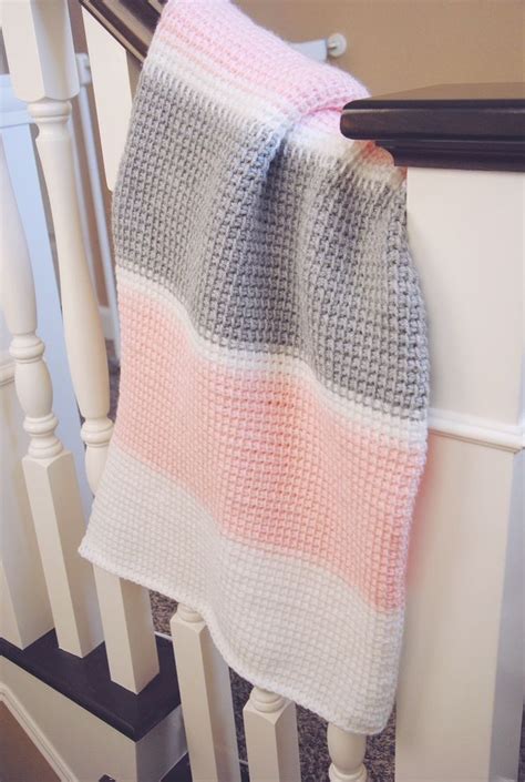 Simple And Easy Tunisian Crochet Baby Blanket This Beginner Frie