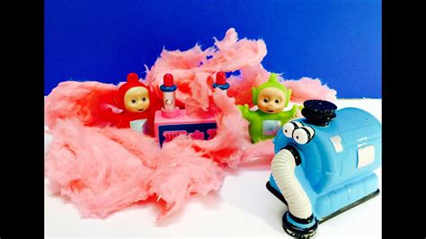Teletubbies Toys Tubby Custard Cotton Candy Mess Youtube
