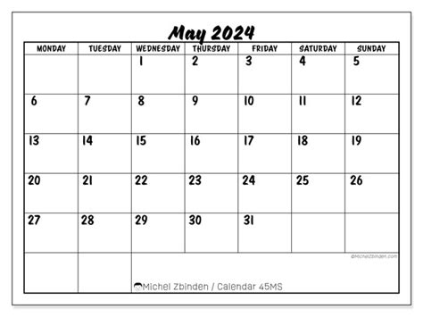 Calendar May 2024 Efficiency Ms Michel Zbinden Za
