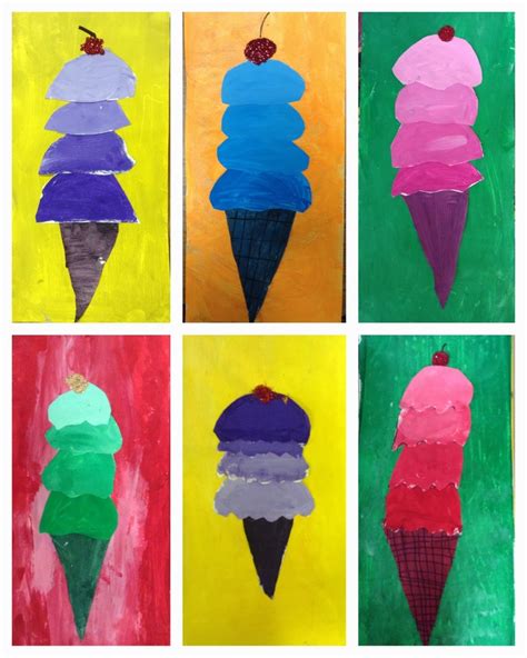 Exploring Art Elementary Art 3rd Grade Tintshade Ice Cream Cones