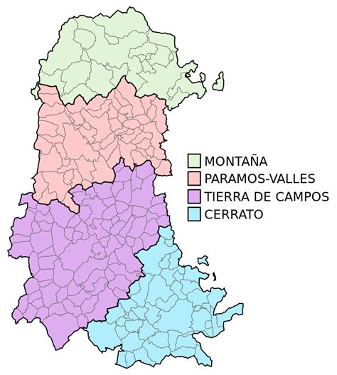 Municipios De Palencia Mapa Vectorial Illustrator Eps