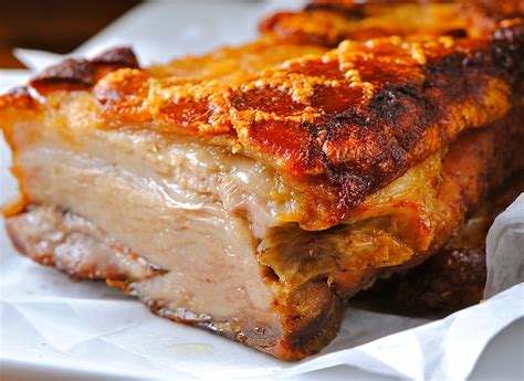 Save the bone to use in soups, beans, or stock. JULES FOOD...: Crispy Skin Bone-in Pork Belly by Bill Granger
