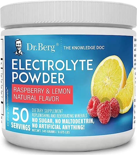 Dr Bergs Original Electrolyte Powder Hydration Drink Mix Supplement Boosts Energy And Keto