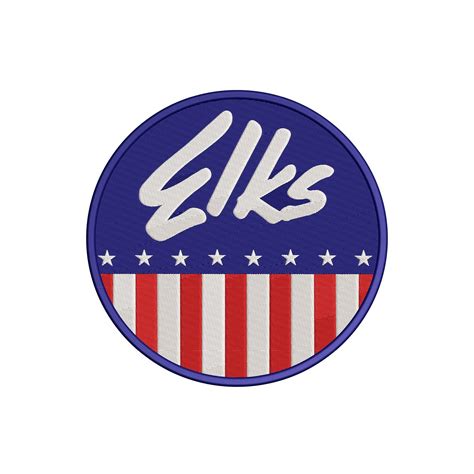 Elks Lodge Patriotic Circle Patch Digital Embroidery Design Etsy